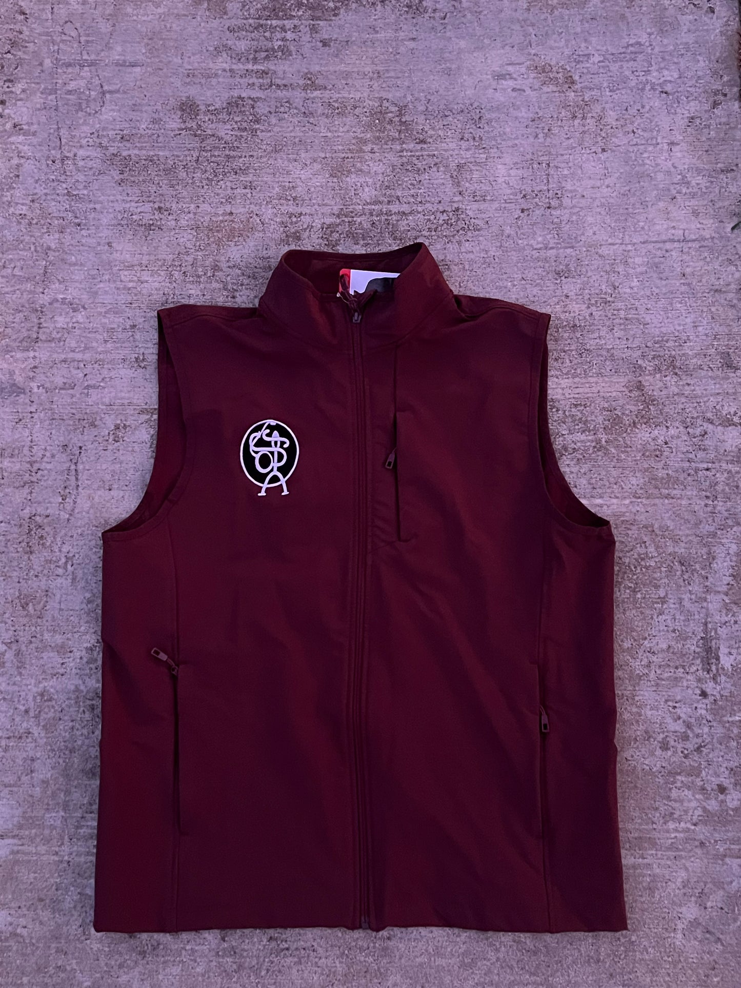 Maroon Red Legado Charro Vest