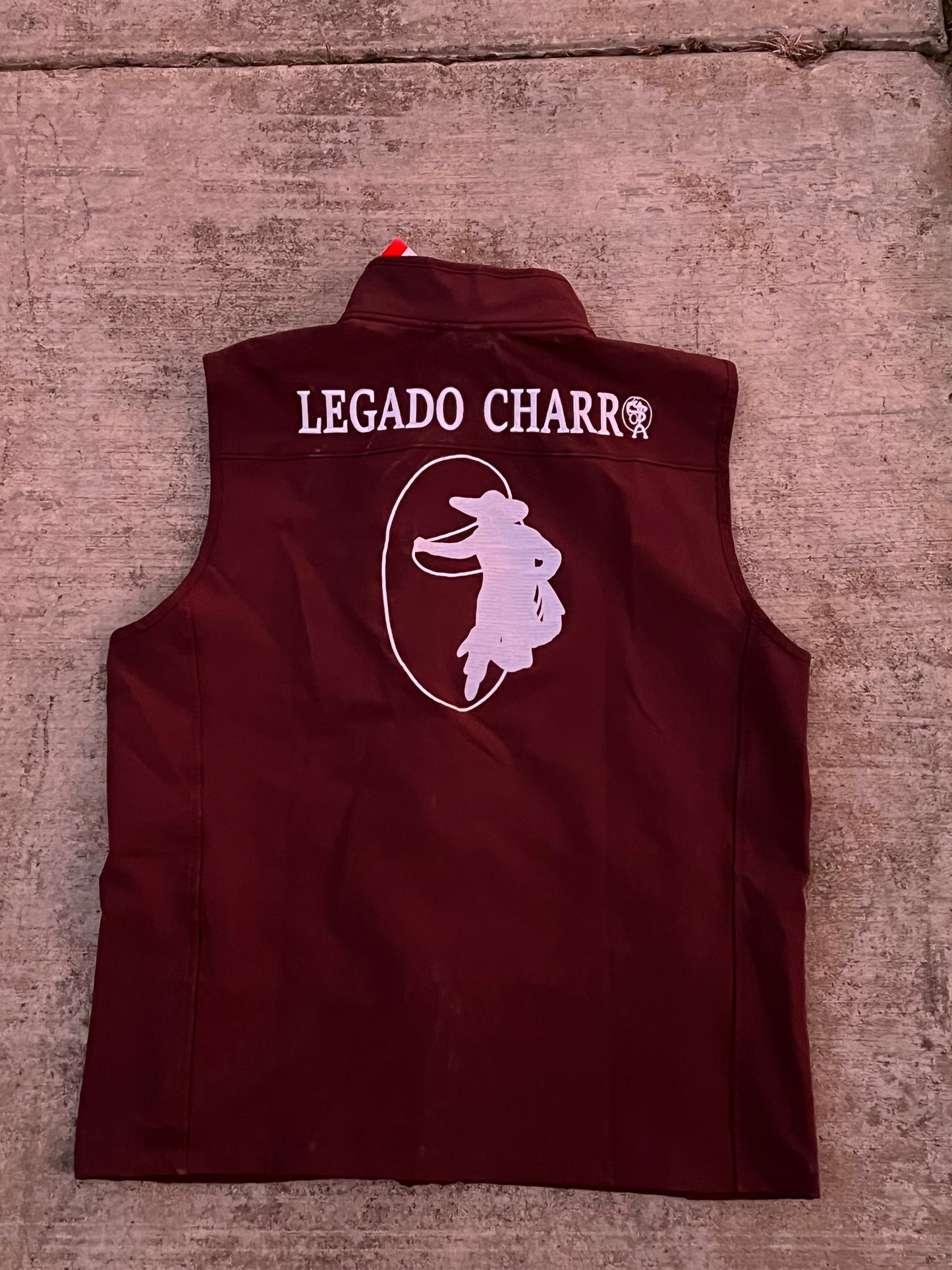 Maroon Red Legado Charro Vest