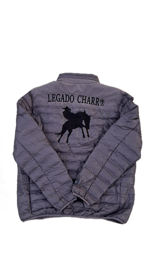 Grey Legado Charro Puffer Jacket “Jinete”