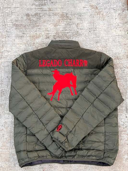 Green Legado Charro Puffer Jacket “Jinete”